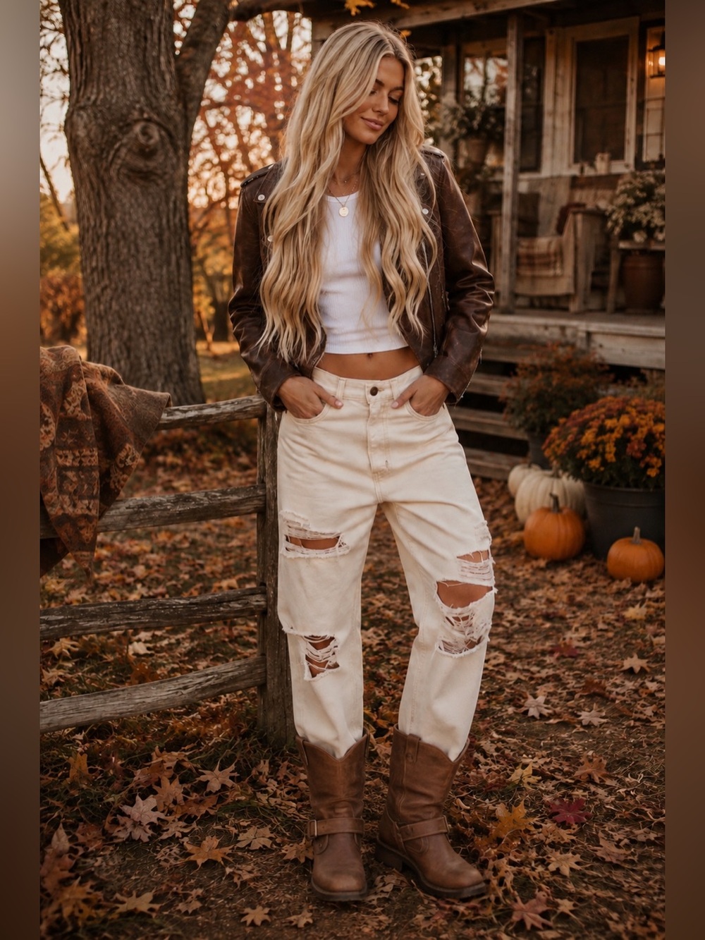 Urban Outfitters BDG High Rise Baggy - Beige
